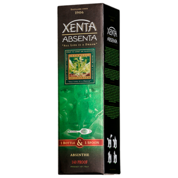 Абсент Xenta 0,7 л в подарочной упаковке + ложка