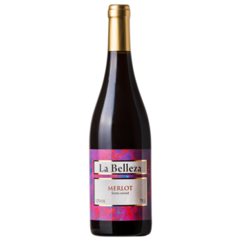 Вино La Belleza Merlot красное полусладкое 0,75 л