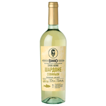 Вино Новое Русское Вино Шардоне белое сухое 0,75 л
