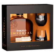 Ром Barcelo Imperial 0,7 л в подарочной упаковке + 2 стакана